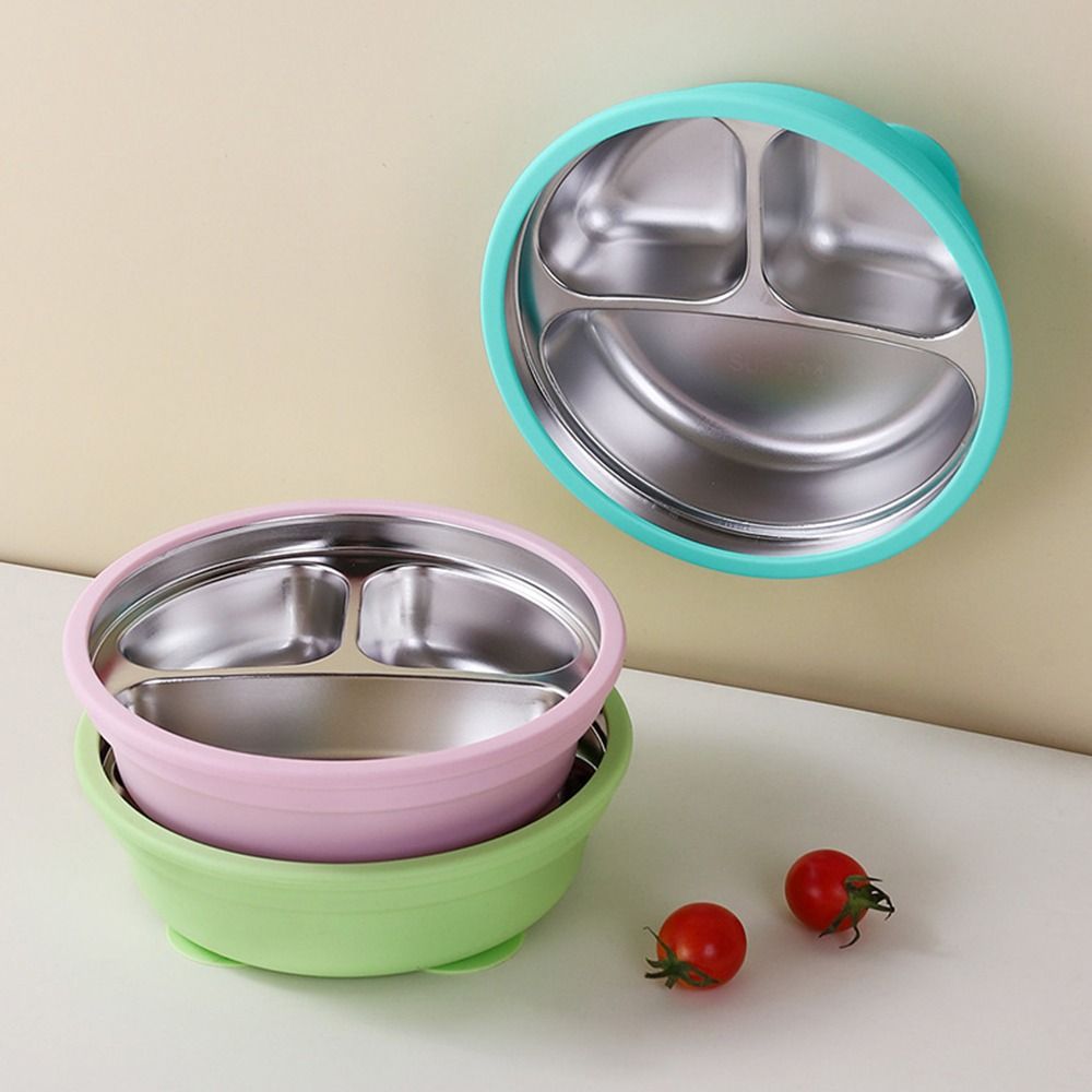 Baby Led Weaning Set - Piring Makan Bayi dengan Desain Terbagi,