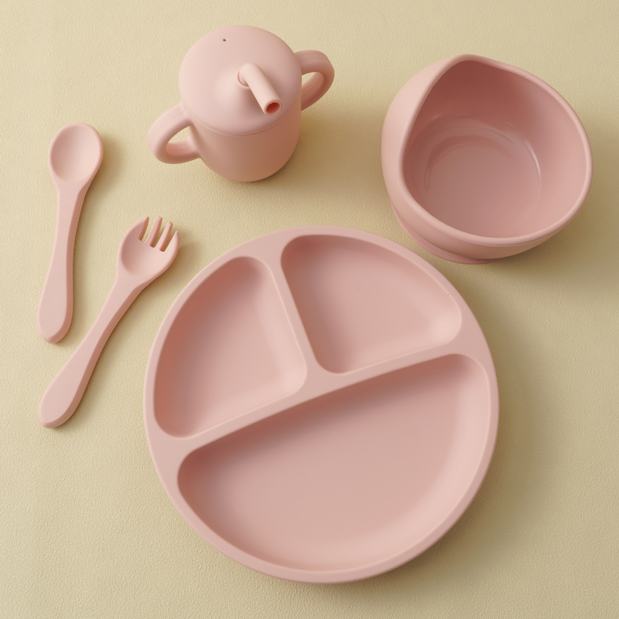 Baby Led Weaning Set - Set peralatan makan silikon untuk bayi,
