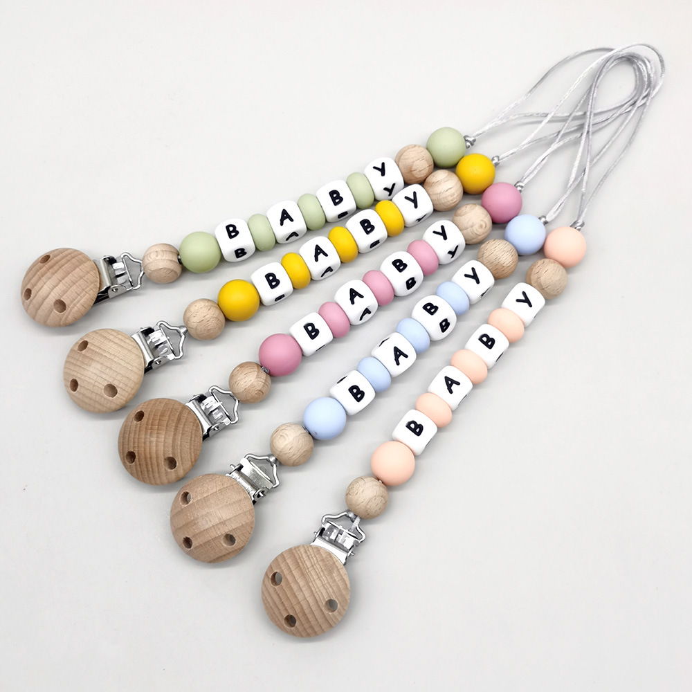 Baby Products To Gift - Penjepit Empeng Rantai Silikon Custom Name,