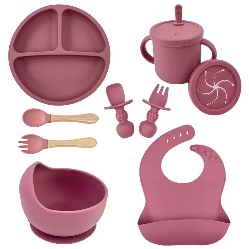 Baby Led Weaning Set - Silikon Food Grade, Set piring anak