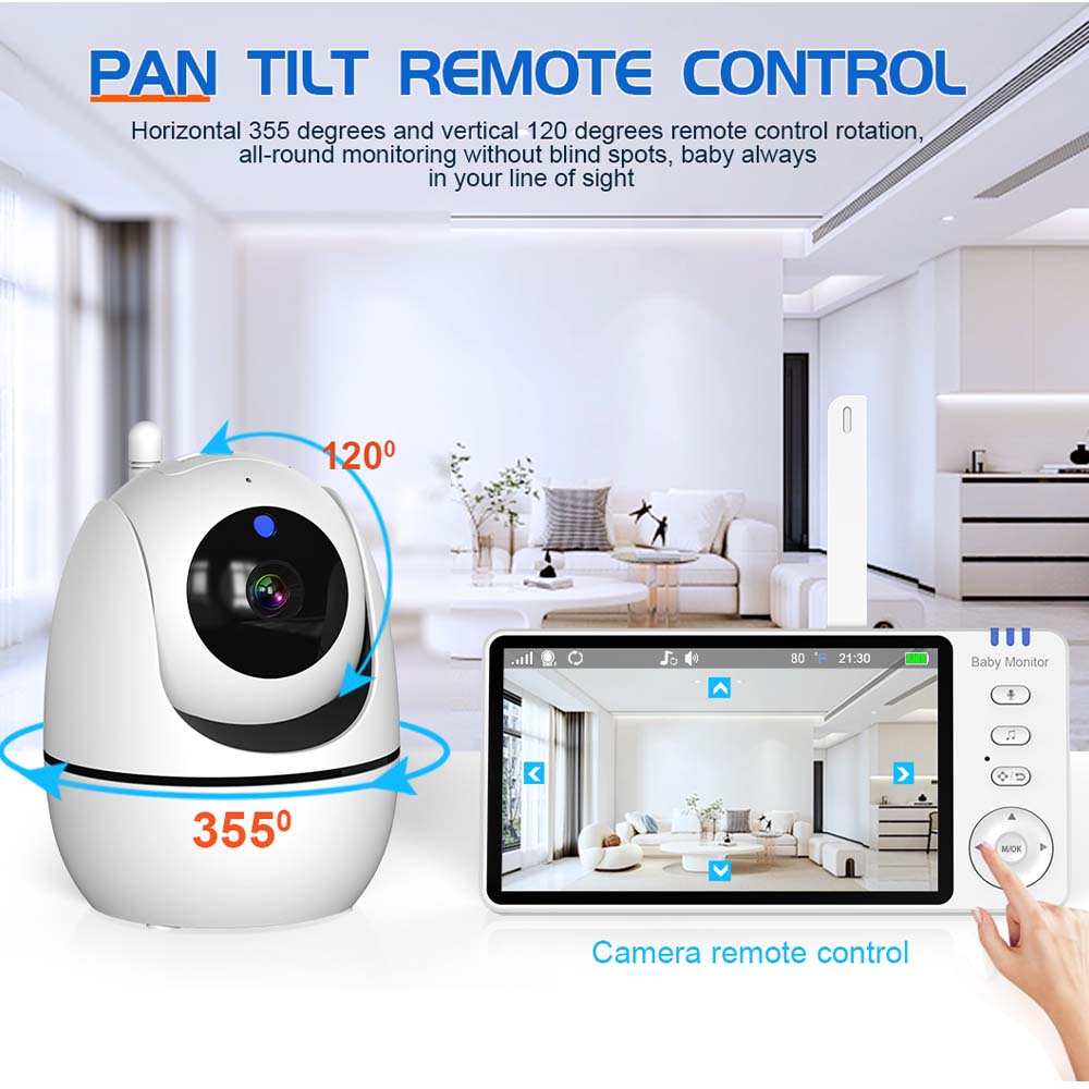 Monitor Bayi Video 5 Inch, Aud - Baby Monitor Sensor ulasan dan harga
