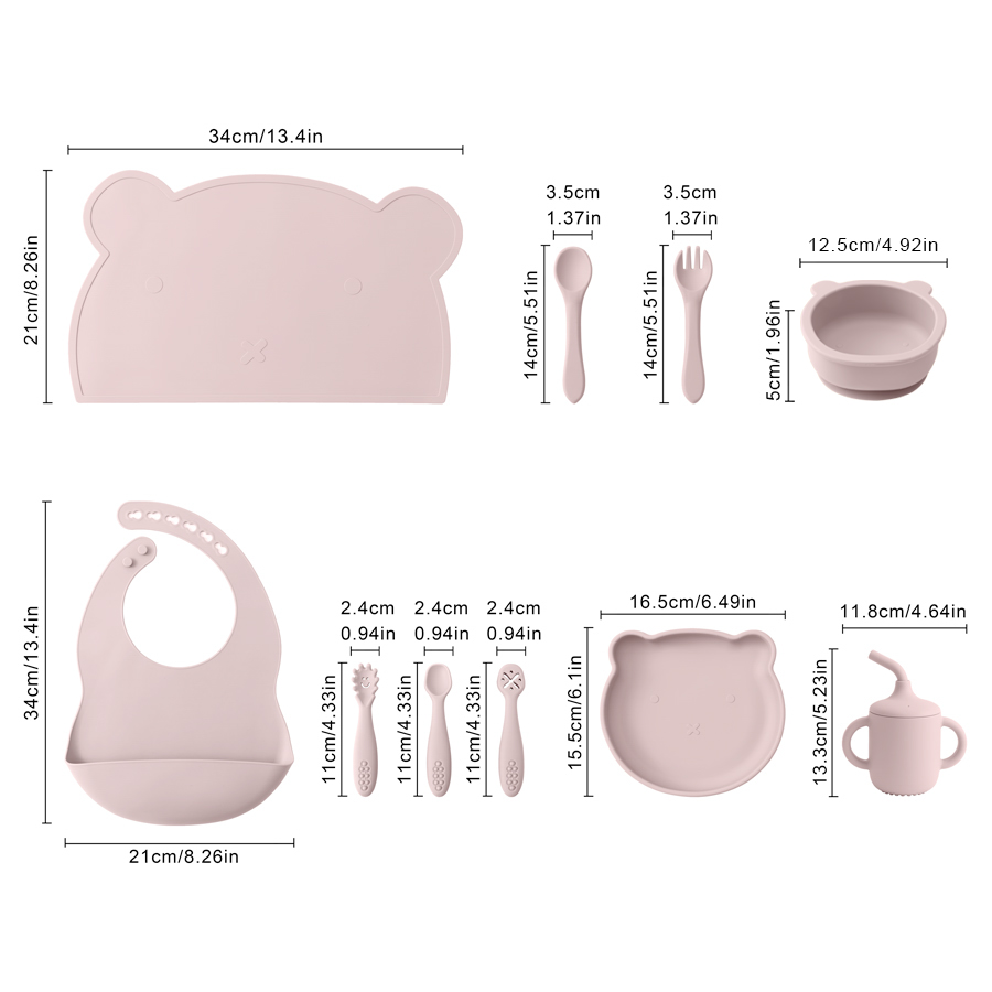 8 buah silikon makan bayi Set  - Baby Led Weaning Set ulasan dan harga