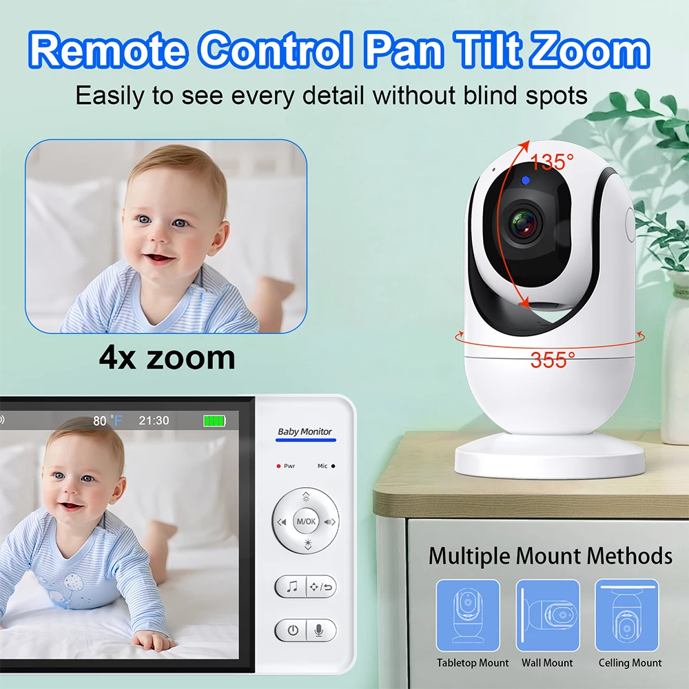 Monitor Bayi Video 7.0'' 720P  - Baby Monitor Sensor ulasan dan harga