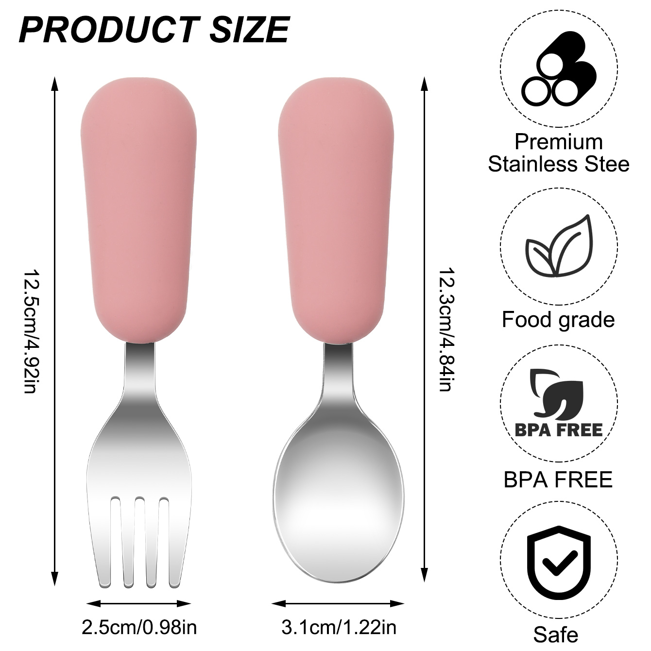 Warna Anak 2 Buah Sendok Garpu - Baby Led Weaning Set ulasan dan harga