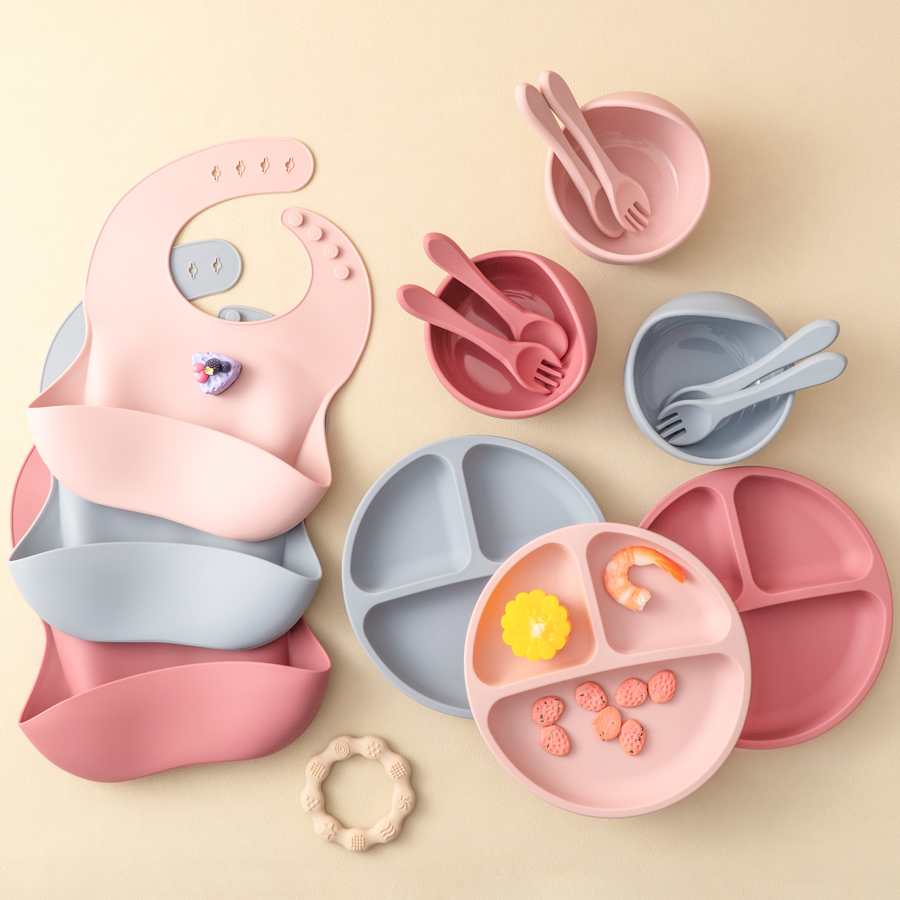 5 buah Set makanan silikon bay - Baby Led Weaning Set ulasan dan harga