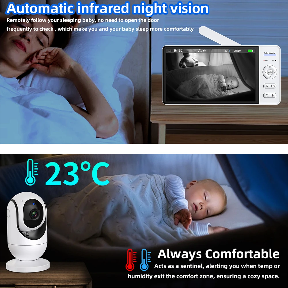 Tidak Ada WiFi Monitor Bayi 7  - Baby Monitor Sensor ulasan dan harga