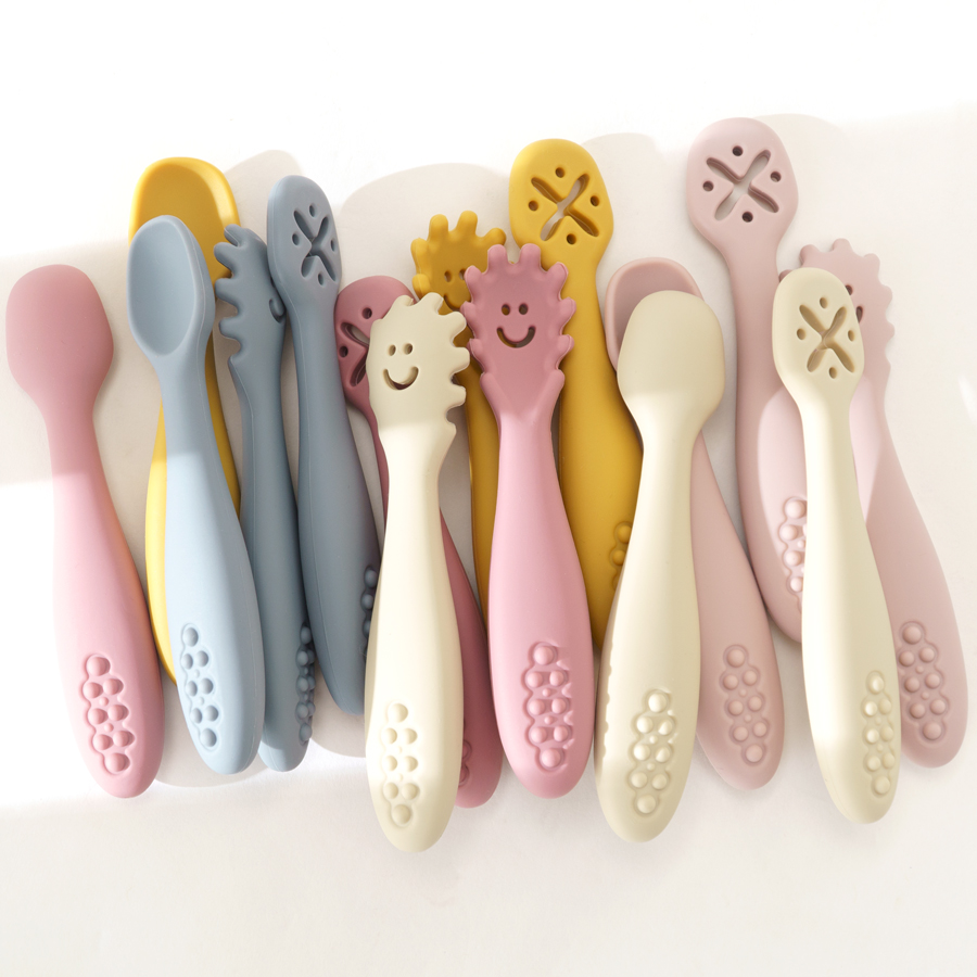 3 Buah Sendok Garpu Silikon un - Baby Led Weaning Set ulasan dan harga