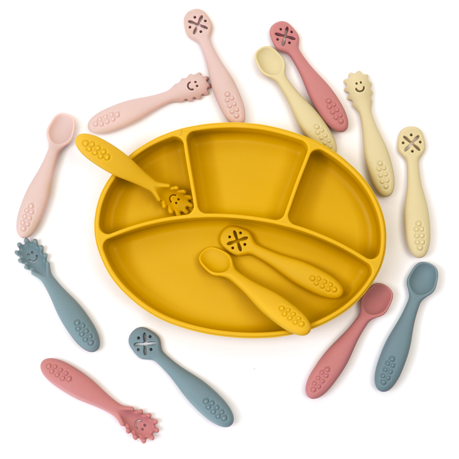3 Buah Sendok Garpu Silikon un - Baby Led Weaning Set ulasan dan harga
