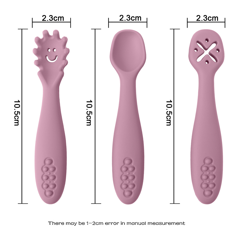 3 Buah Sendok Garpu Silikon un - Baby Led Weaning Set ulasan dan harga