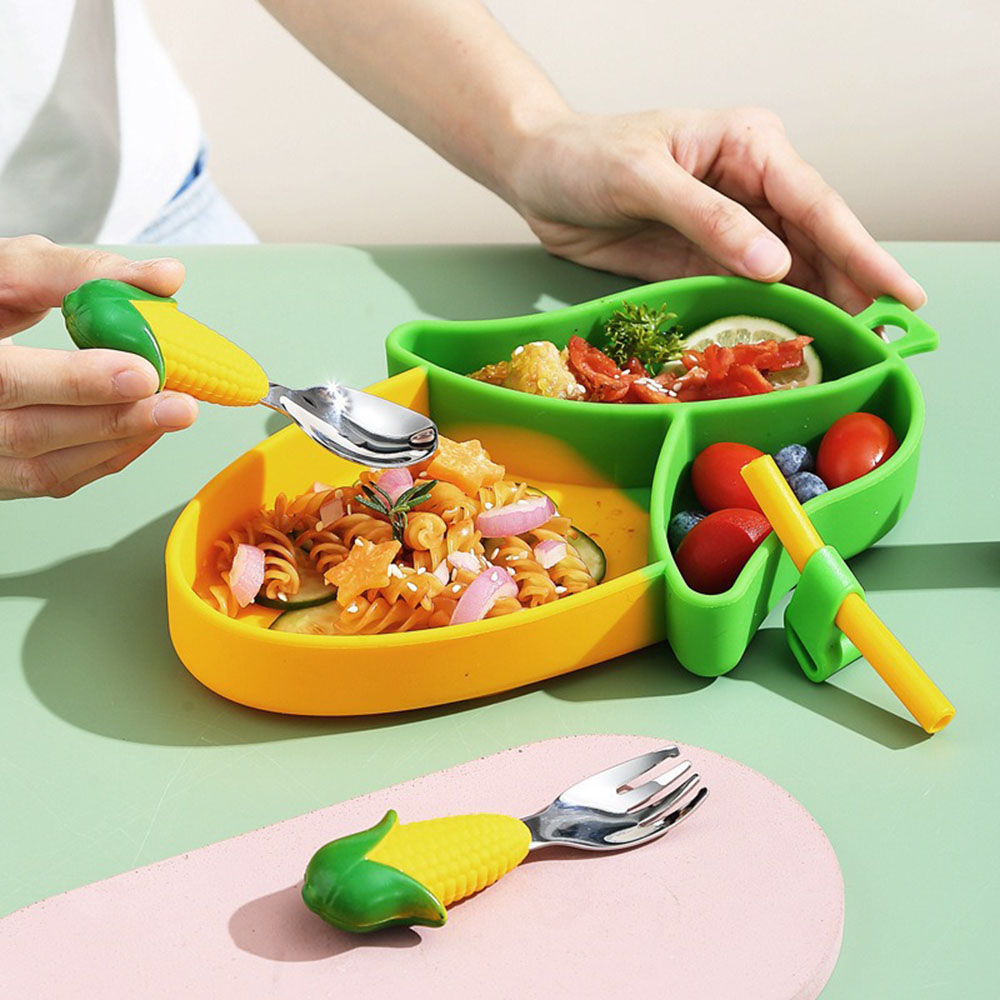 Set Piring Hisap Silikon Kartu - Baby Led Weaning Set ulasan dan harga