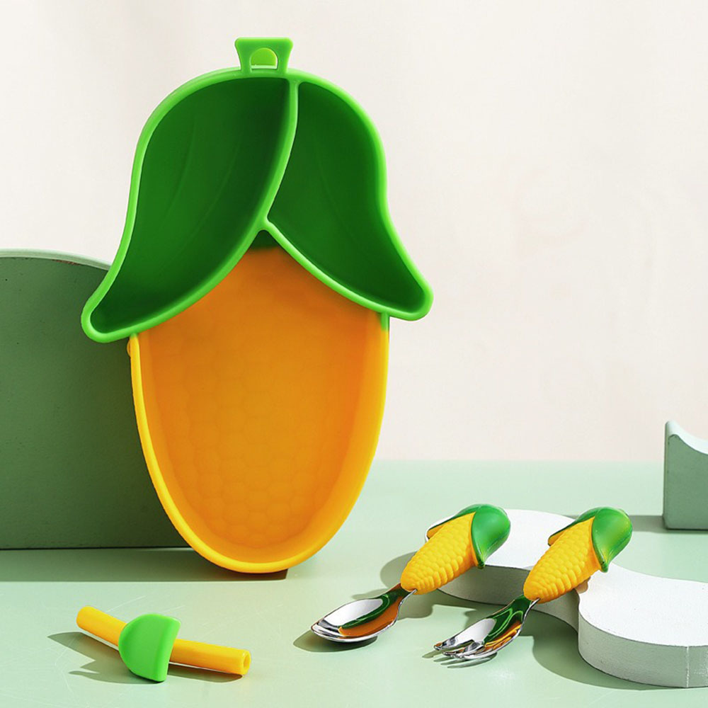 Set Piring Hisap Silikon Kartu - Baby Led Weaning Set ulasan dan harga